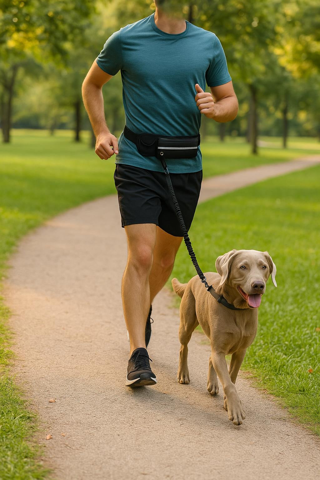 Hände-frei Hundeleine mit Bauchtasche – Ideal für Spaziergänge, Jogging & Outdoor-Aktivitäten