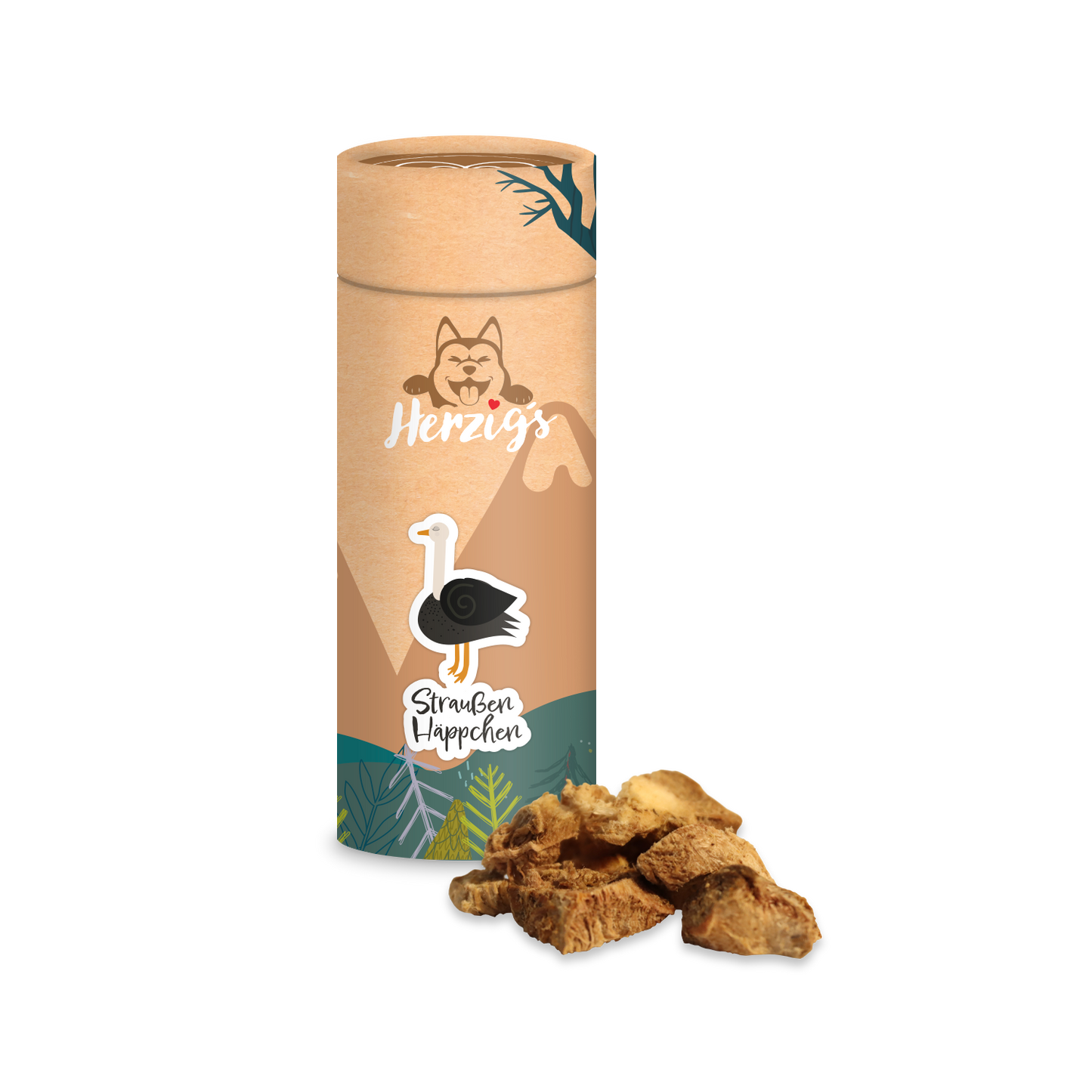 Herzig's SnackTubes Straußenfleisch Häppchen