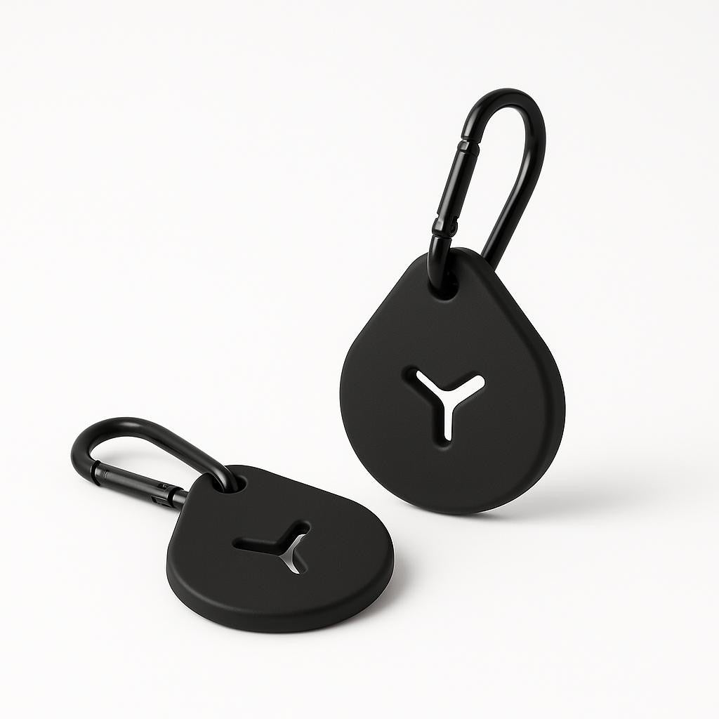 Hundekotbeutelhalter mit Clip & Spender – schwarz