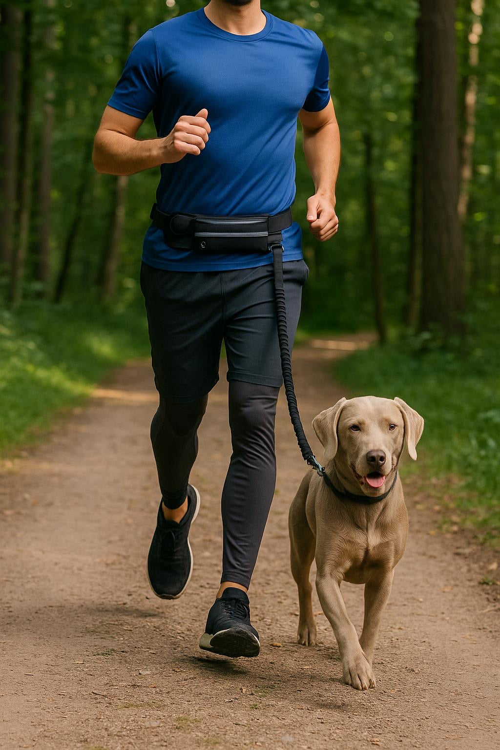 Hände-frei Hundeleine mit Bauchtasche – Ideal für Spaziergänge, Jogging & Outdoor-Aktivitäten