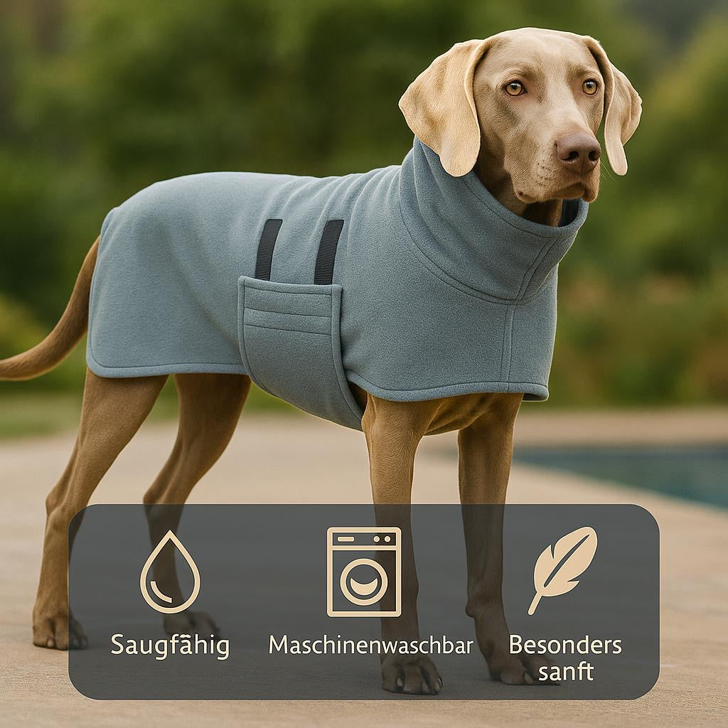 Ultra-saugfähiger Hundebademantel aus Mikrofaser