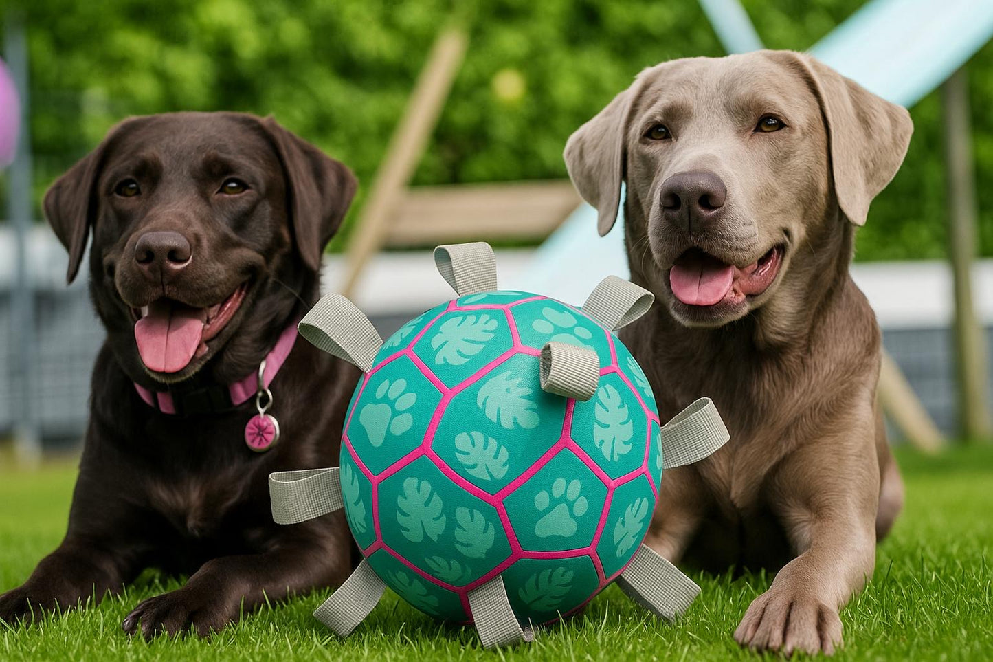 Hundespielball mit Seilen – Für Apportierspaß an Land & im Wasser