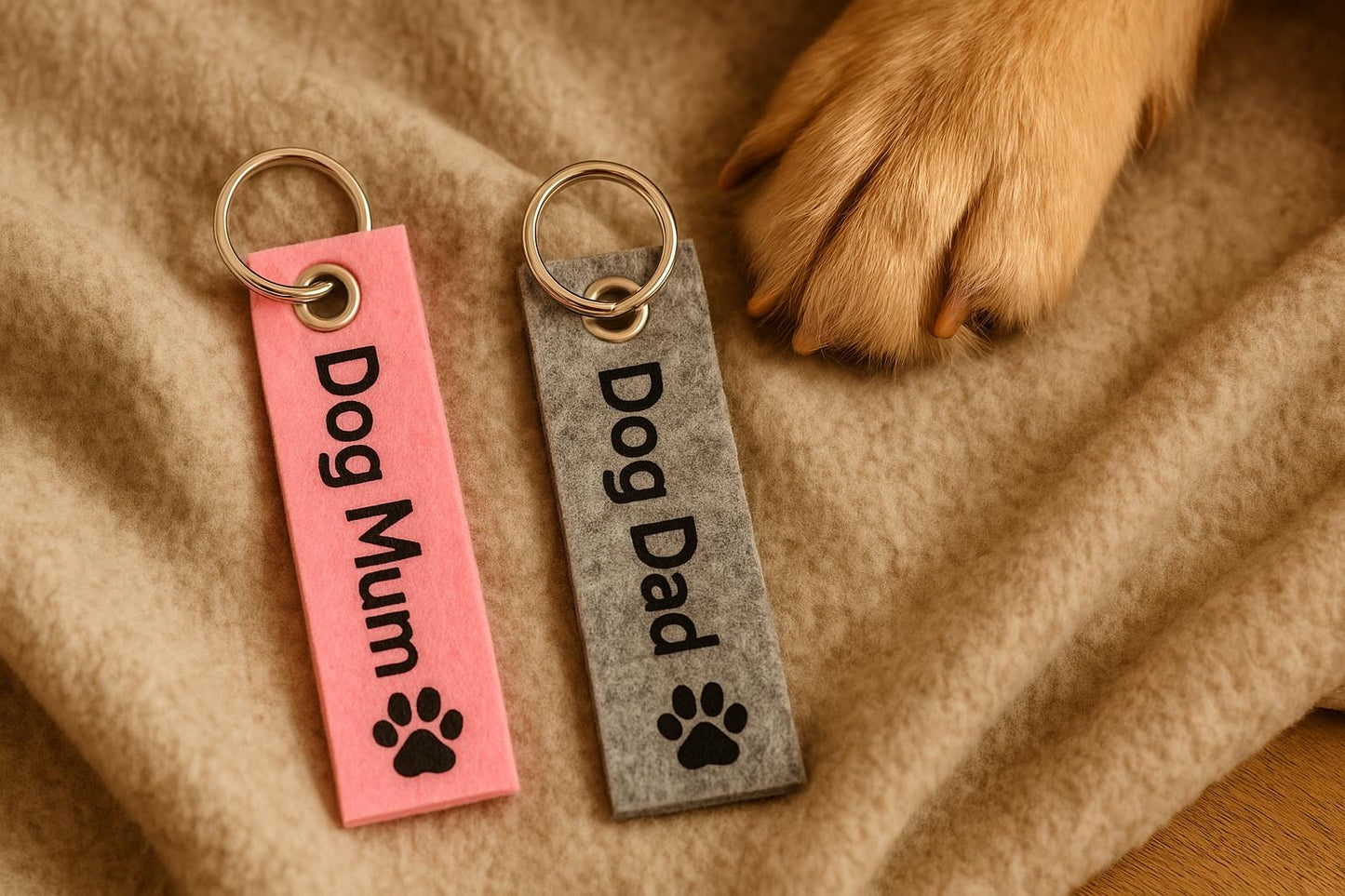 Personalisierbare Schlüsselanhänger aus Filz – Mit deinem Wunschnamen