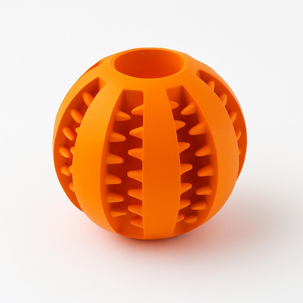 Kauspielball aus Naturkautschuk – Zahnpflege & Spielspaß