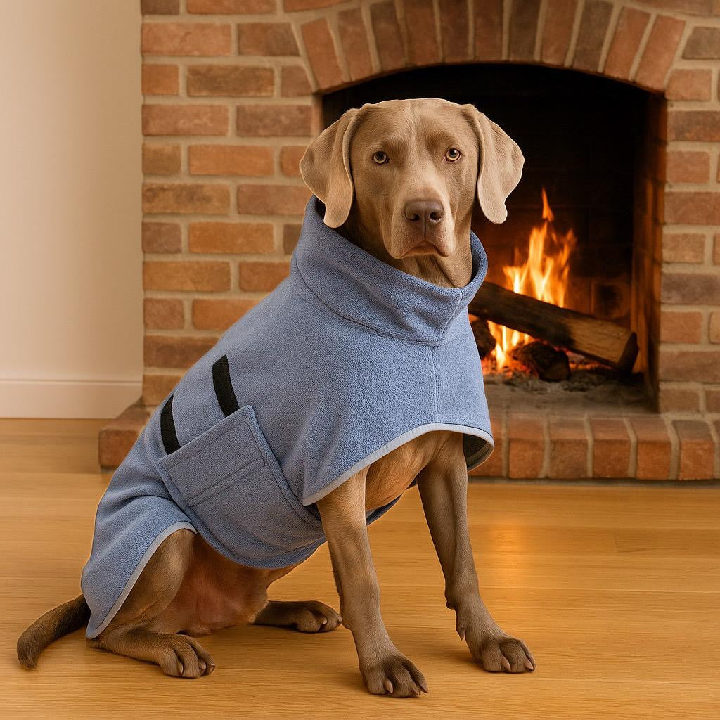 Ultra-saugfähiger Hundebademantel aus Mikrofaser