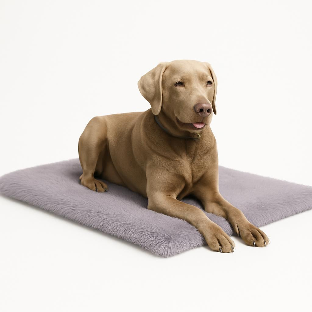 Plüsch-Hundematte / Hundebett – Grau