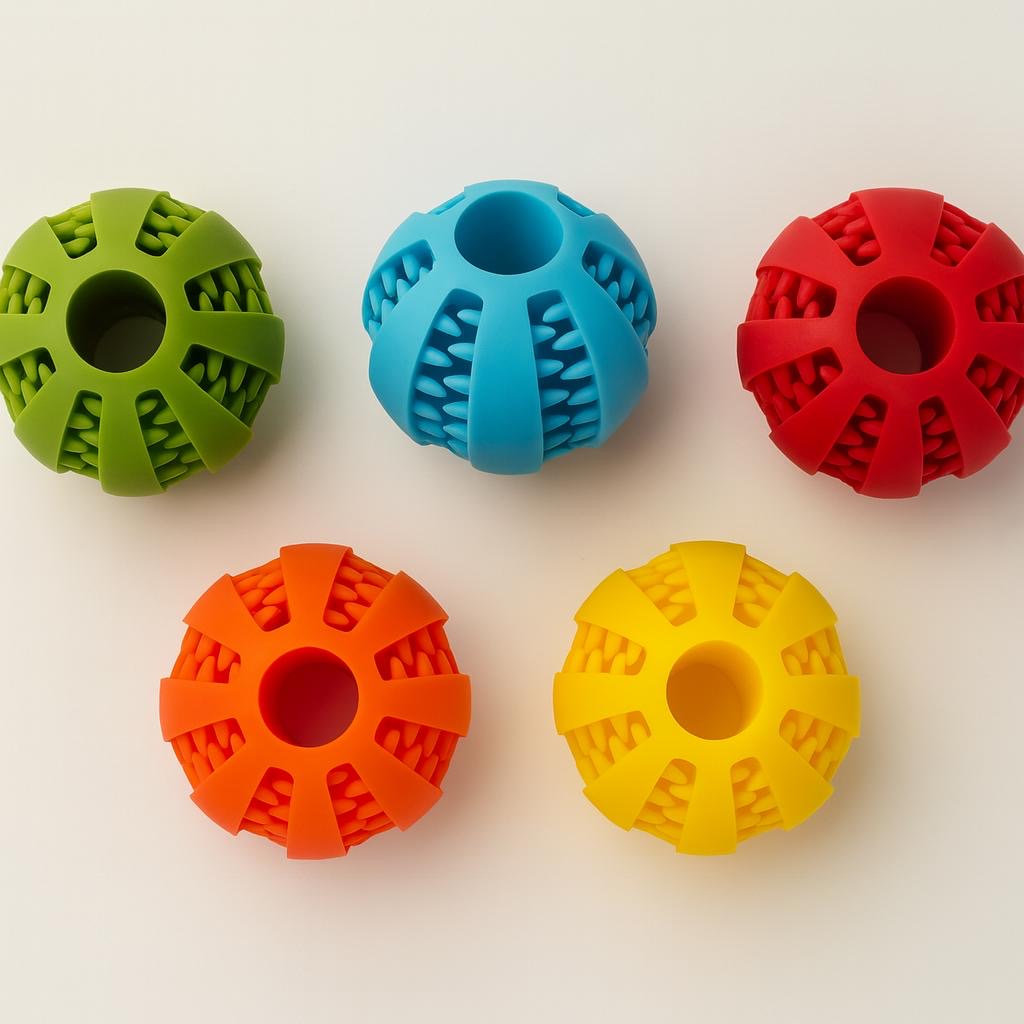 Kauspielball aus Naturkautschuk – Zahnpflege & Spielspaß