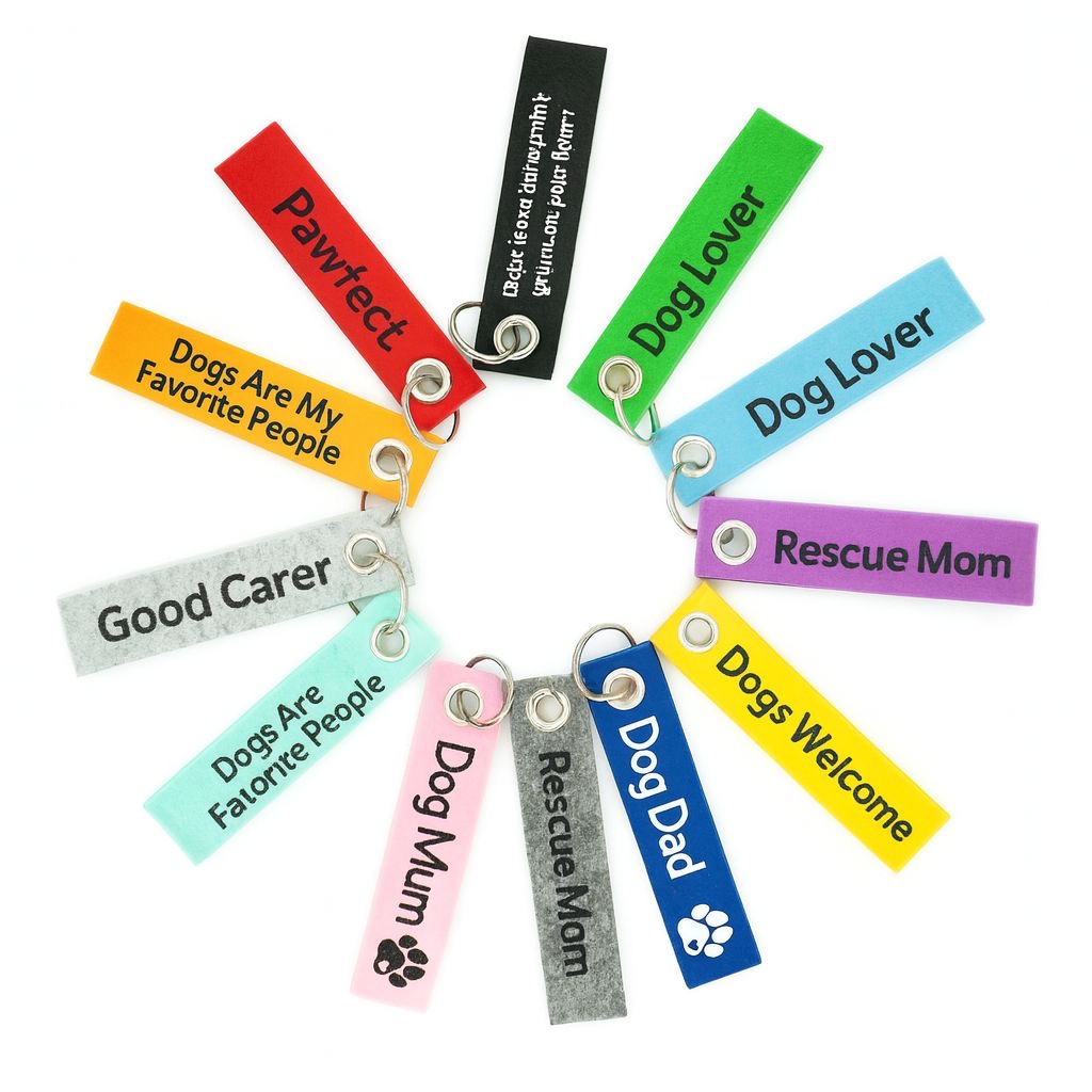 Personalisierbare Schlüsselanhänger aus Filz – Mit deinem Wunschnamen