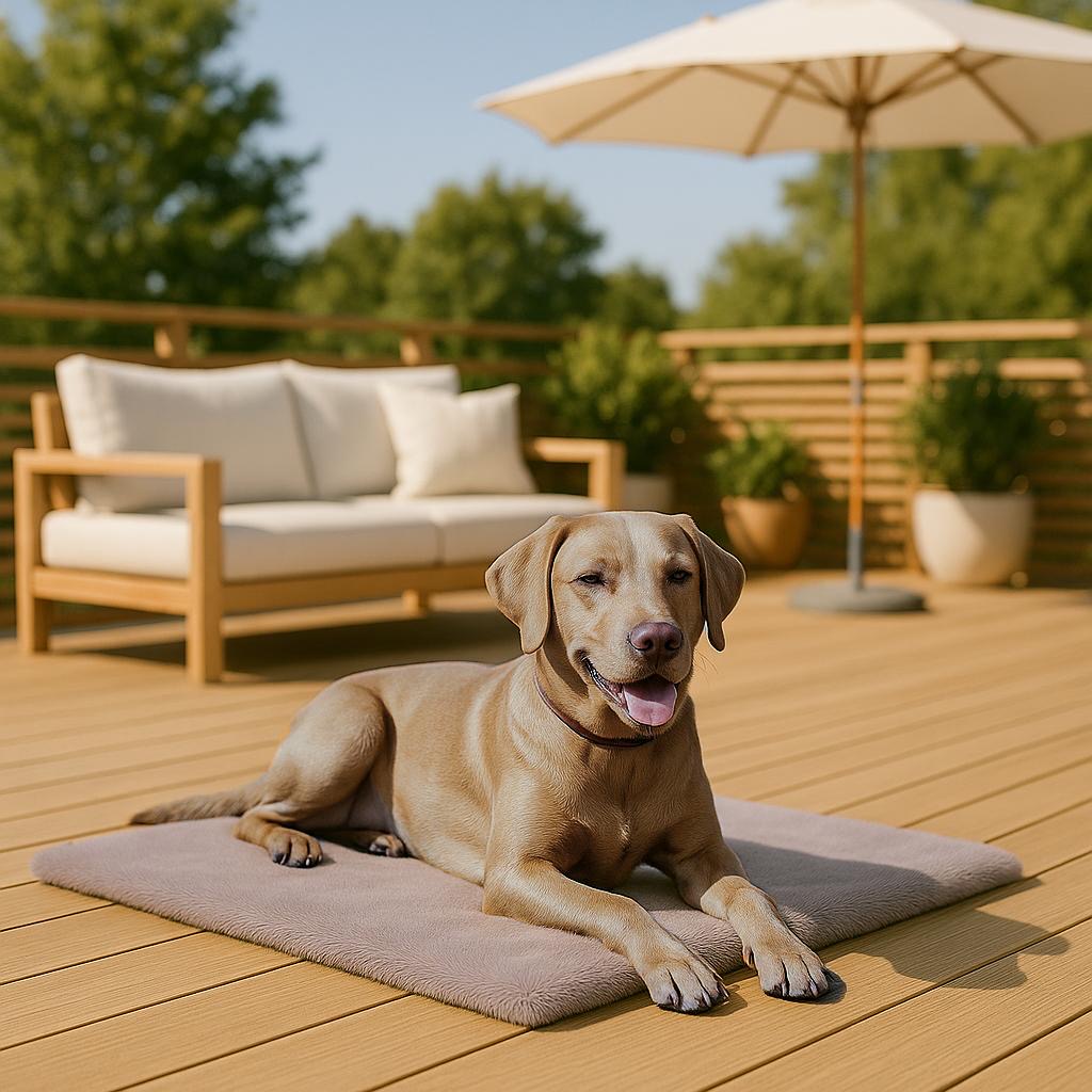 Plüsch-Hundematte / Hundebett – Grau