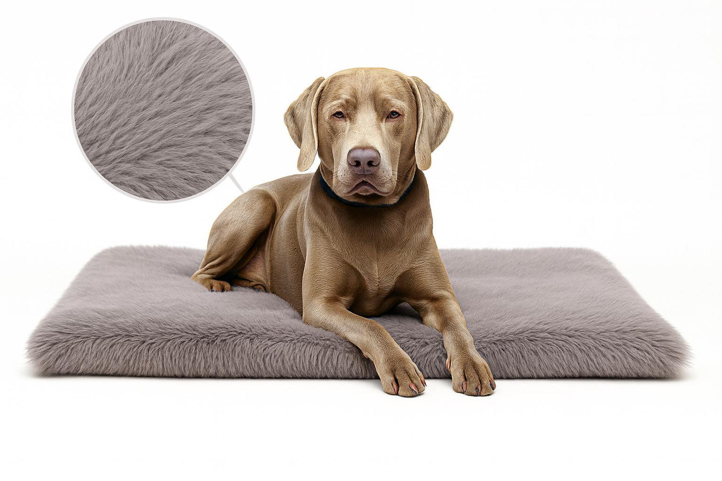 Plüsch-Hundematte / Hundebett – Grau