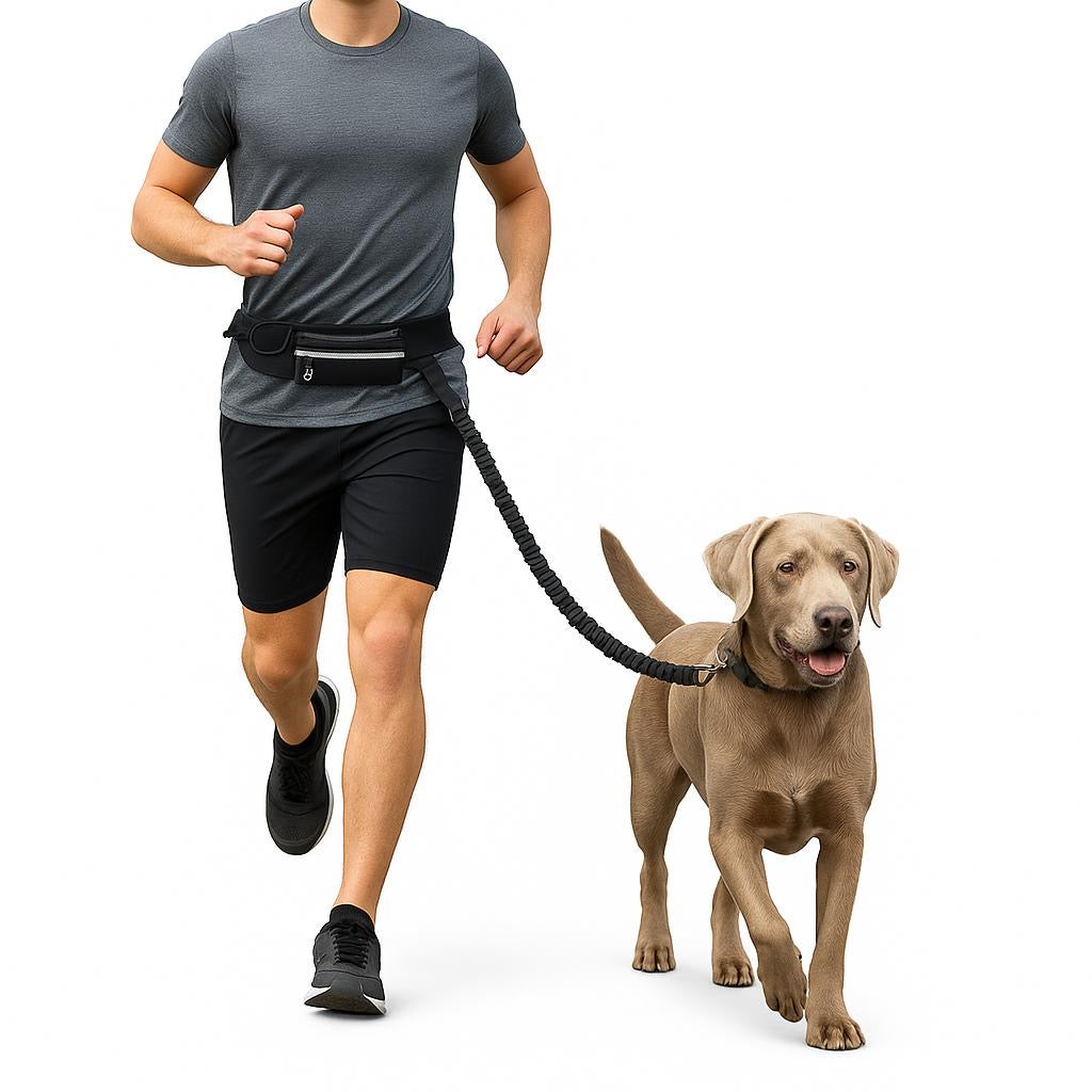 Hände-frei Hundeleine mit Bauchtasche – Ideal für Spaziergänge, Jogging & Outdoor-Aktivitäten