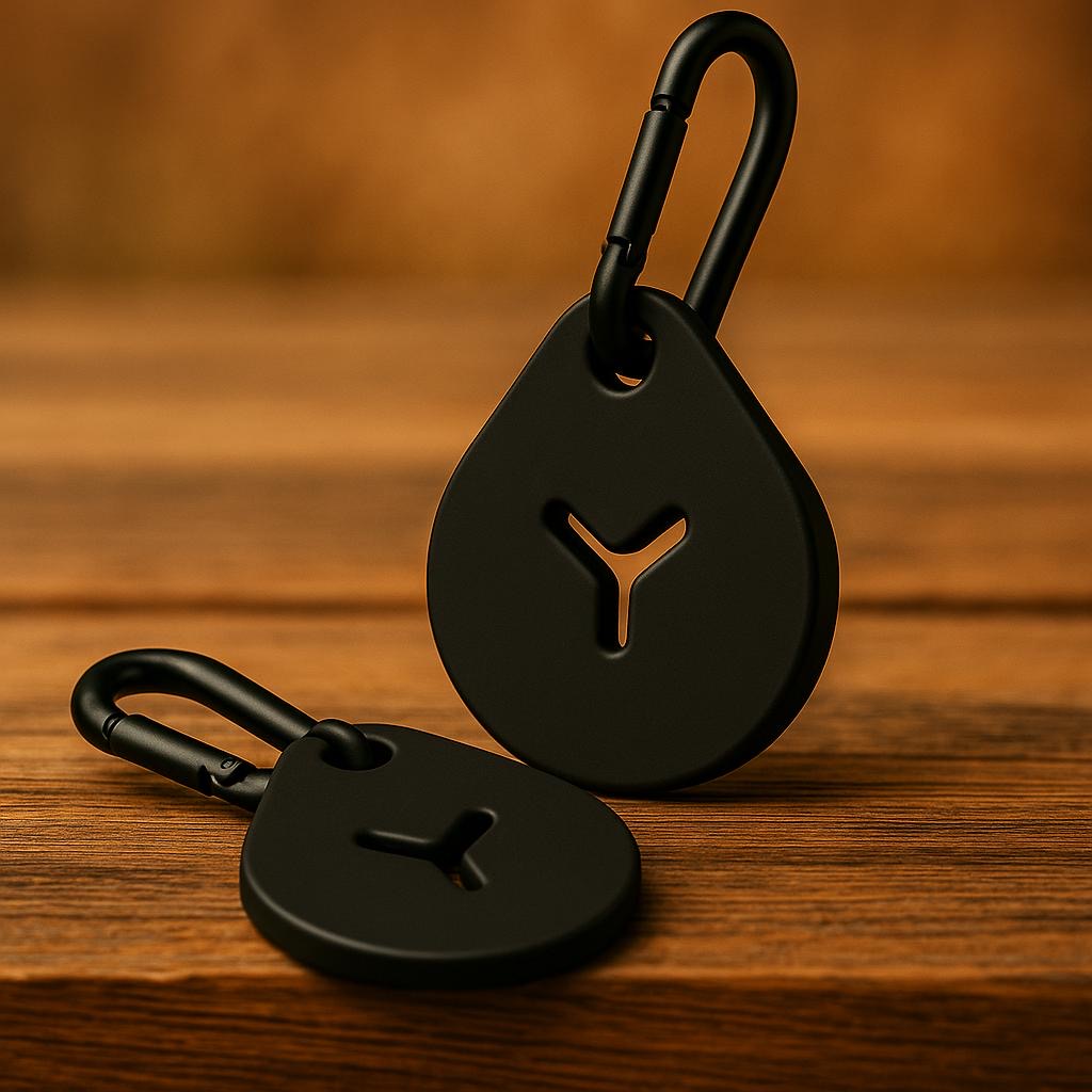 Hundekotbeutelhalter mit Clip & Spender – schwarz