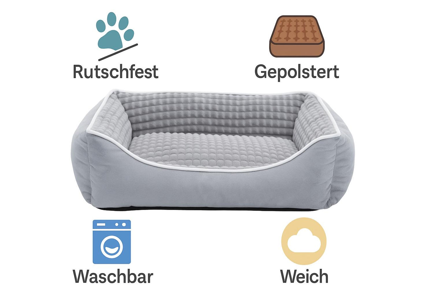 Hundebett mit abnehmbarem Bezug - in verschiedenen Größen